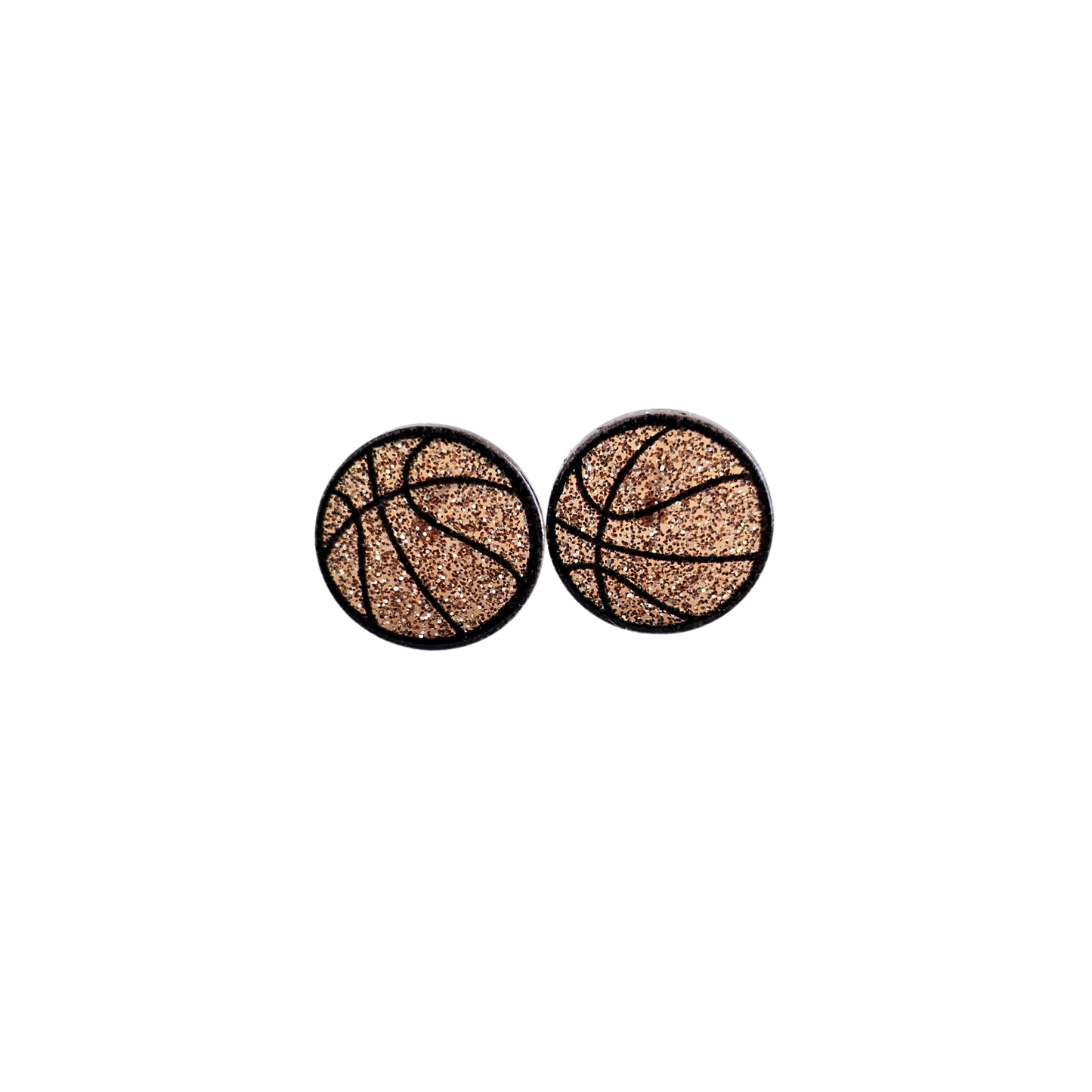 Glitter Basketball Studs by Spiffy & Splendid - The Cheeky Wink