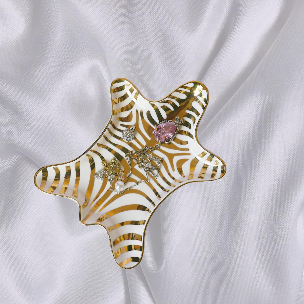 Gold Zebra Trinket Tray