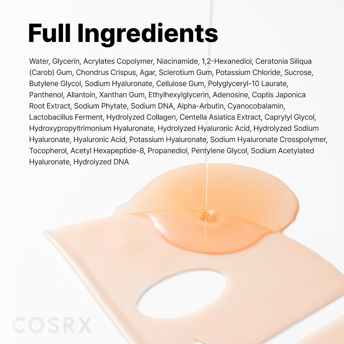 Cosrx 5 PDRN Hyaluronic Acid Vital Hydrating Hydrogel Mask