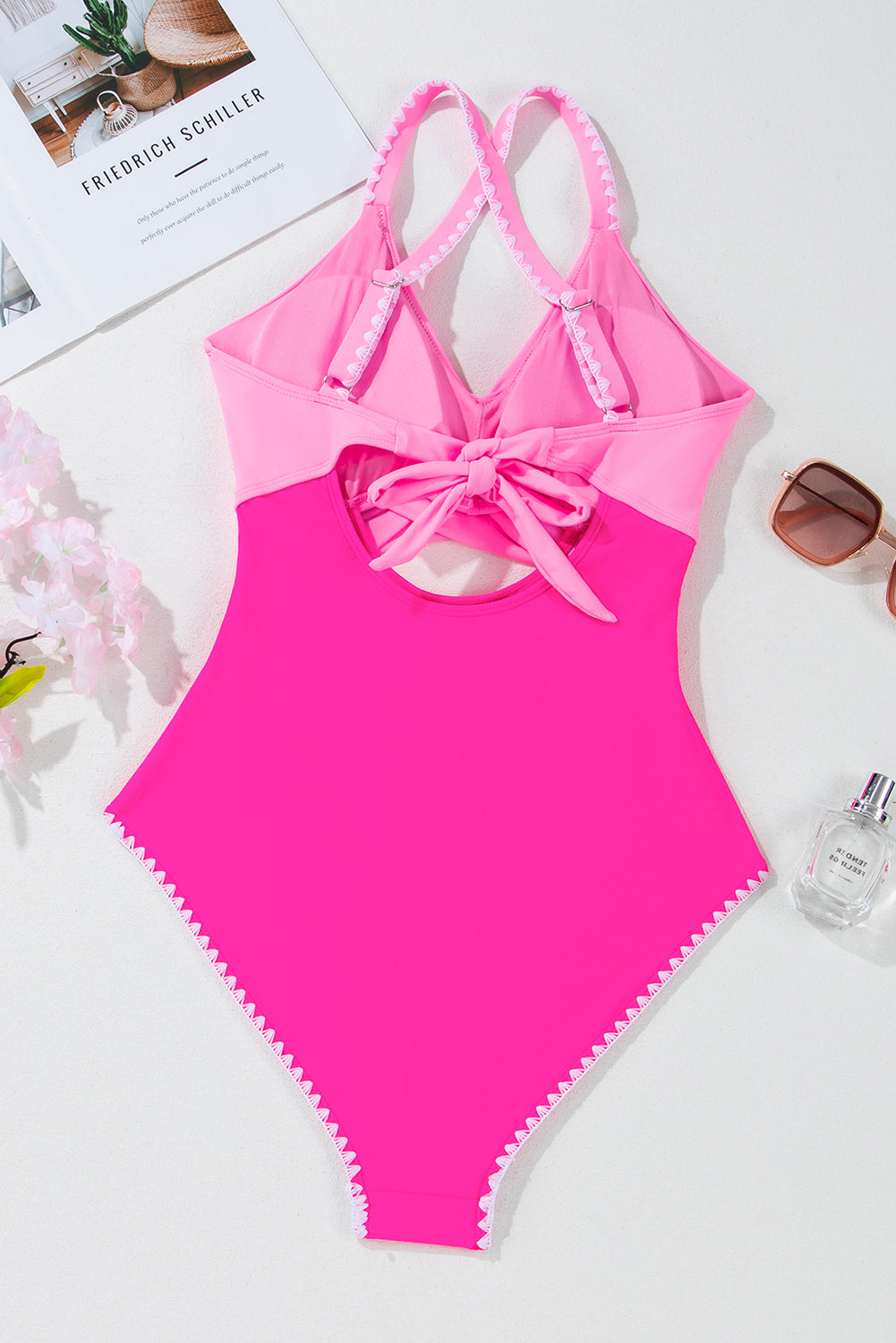 Nina Ric Rac Trim One Piece Swimsuit by Poppy Lee Lane - The Cheeky Wink