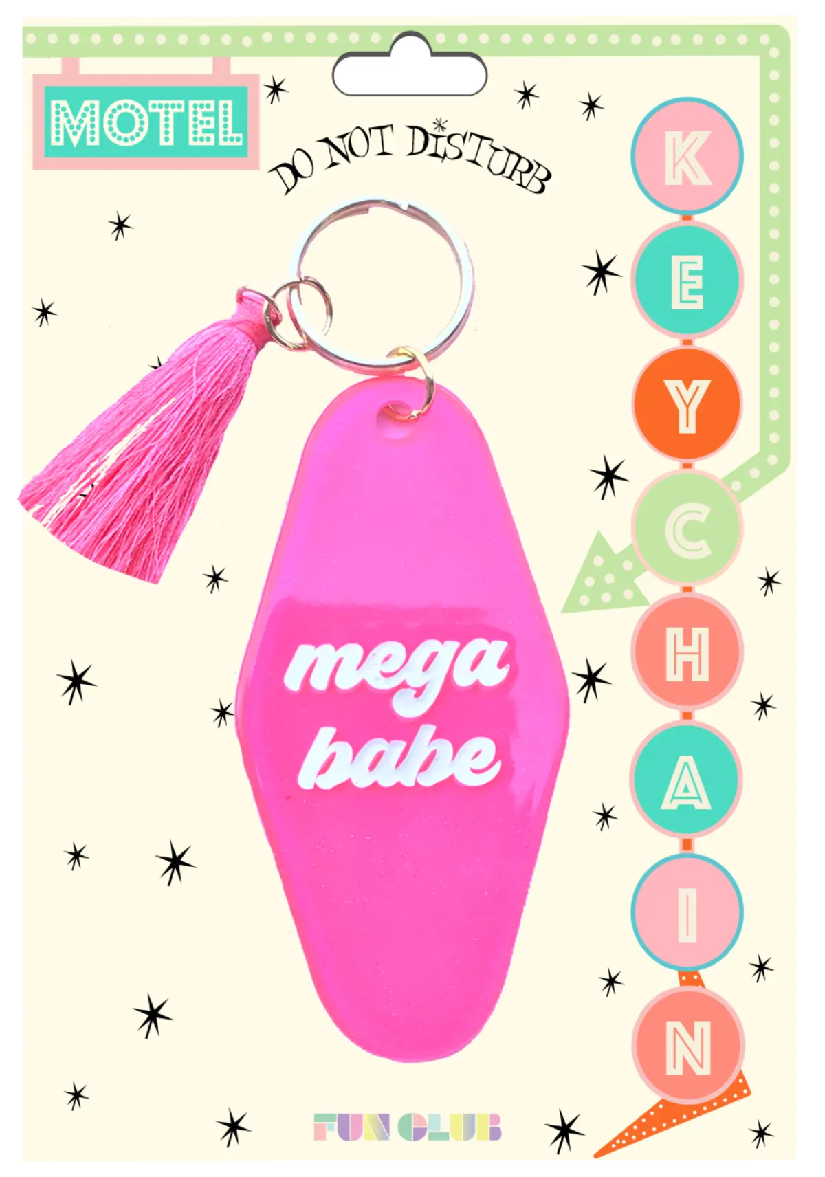 Mega Babe Keychain. Pink Acrylic. Gifts. - The Cheeky Wink