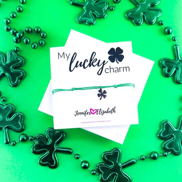 Lucky Charm Inspirational Carded Sliding Knot Bracelet - The Cheeky Wink