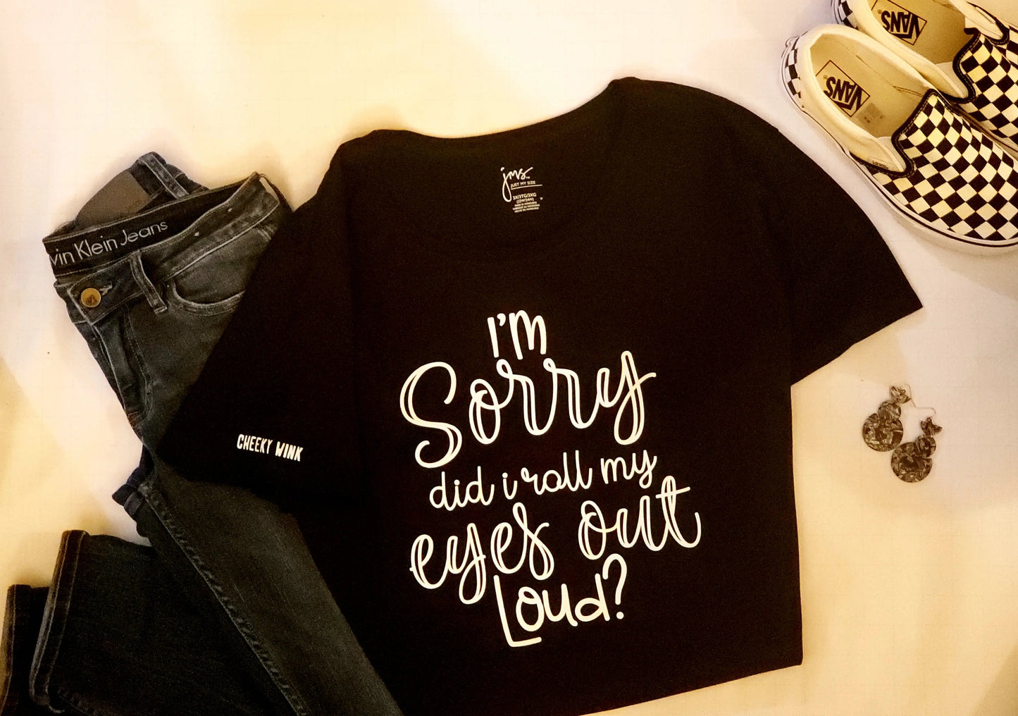 Did I Roll My Eyes Out Loud? Ladies Short Sleeve Cotton Tee - The Cheeky Wink