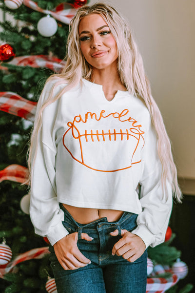 Indy Game Day Notched Neck Sweatshirt by Threaded Pear - The Cheeky Wink