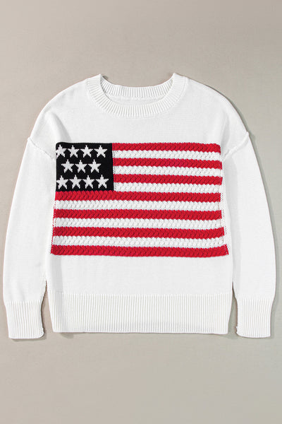 Lakelyn American Flag Sweater by Threaded Pear