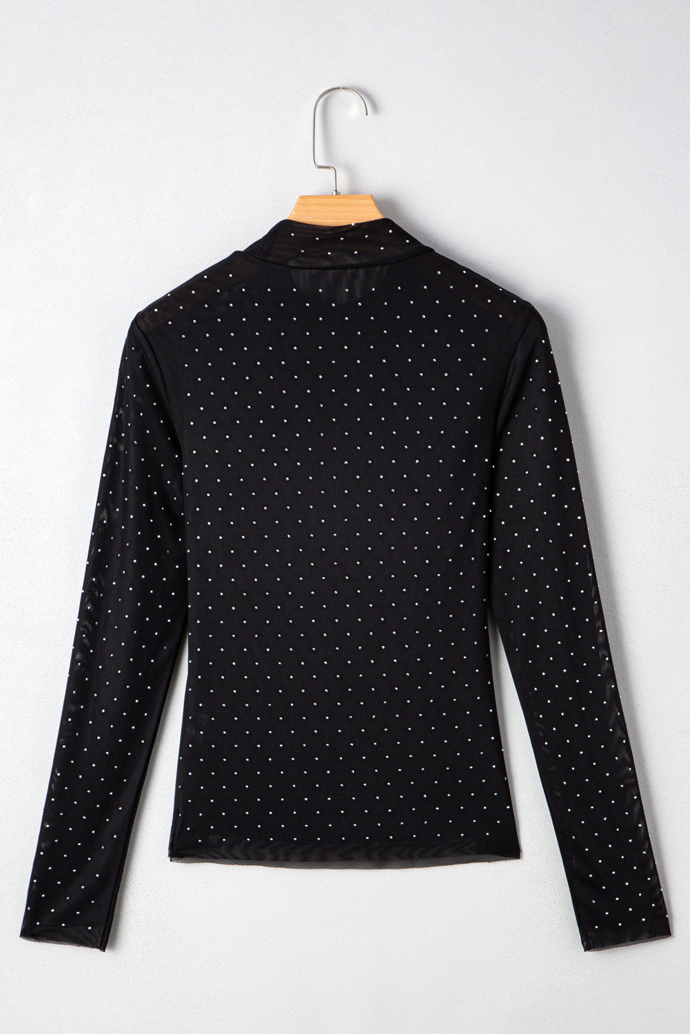 Anastasia Rhinestone Embellished Mesh Long Sleeve Top by Threaded Pear - The Cheeky Wink