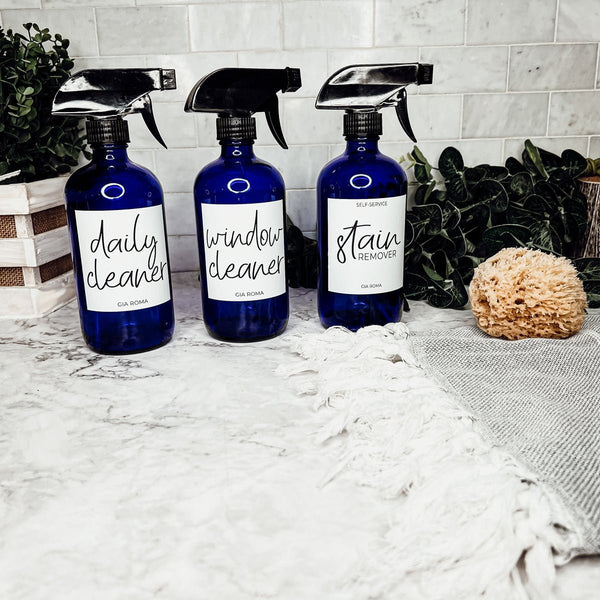 16oz Glass Cleaning Bottles by Gia Roma - The Cheeky Wink