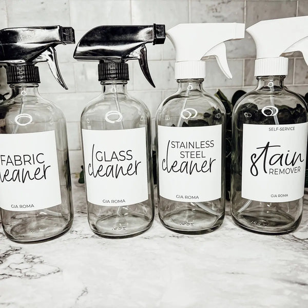 16oz Glass Cleaning Bottles by Gia Roma - The Cheeky Wink