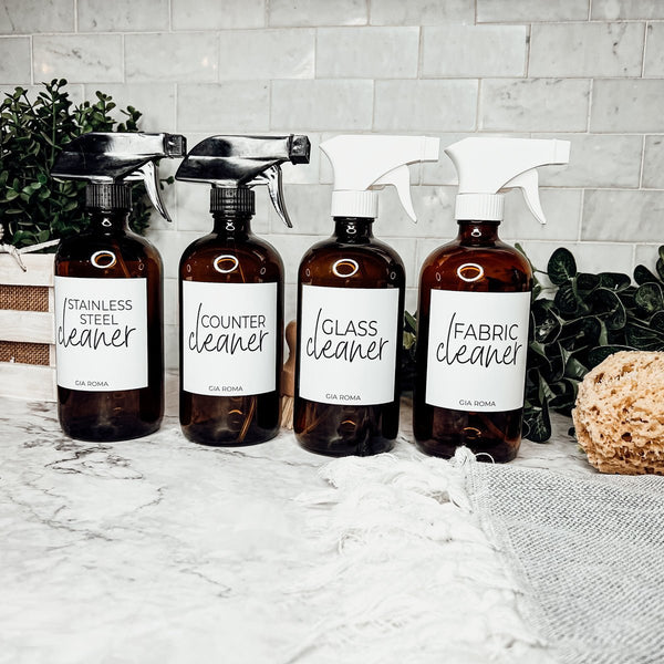 16oz Glass Cleaning Bottles by Gia Roma - The Cheeky Wink