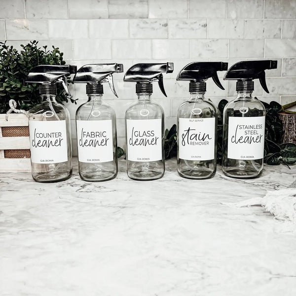 16oz Glass Cleaning Bottles by Gia Roma - The Cheeky Wink