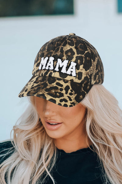 Leopard MAMA Baseball Cap by Threaded Pear