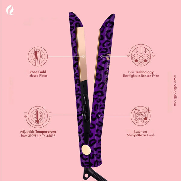 Limited: Pro-Series 1″ Titanium Hair Straightener Leopard by Calicapelli Hair Tools