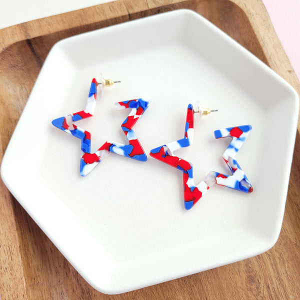 Star Hoops - Red, White & Blue by Spiffy & Splendid