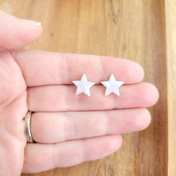 Star Studs- Pearly White by Spiffy & Splendid