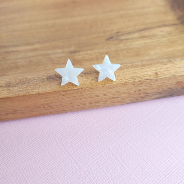 Star Studs- Pearly White by Spiffy & Splendid