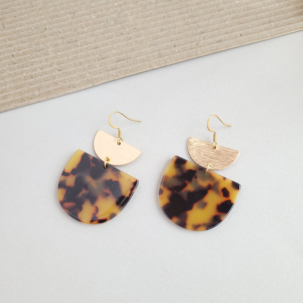 Harper Earrings - Tortoise by Spiffy & Splendid