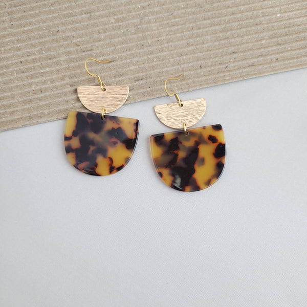 Harper Earrings - Tortoise by Spiffy & Splendid