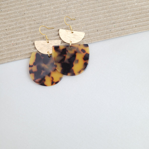 Harper Earrings - Tortoise by Spiffy & Splendid