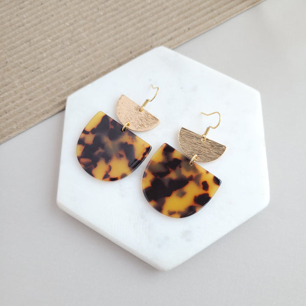 Harper Earrings - Tortoise by Spiffy & Splendid