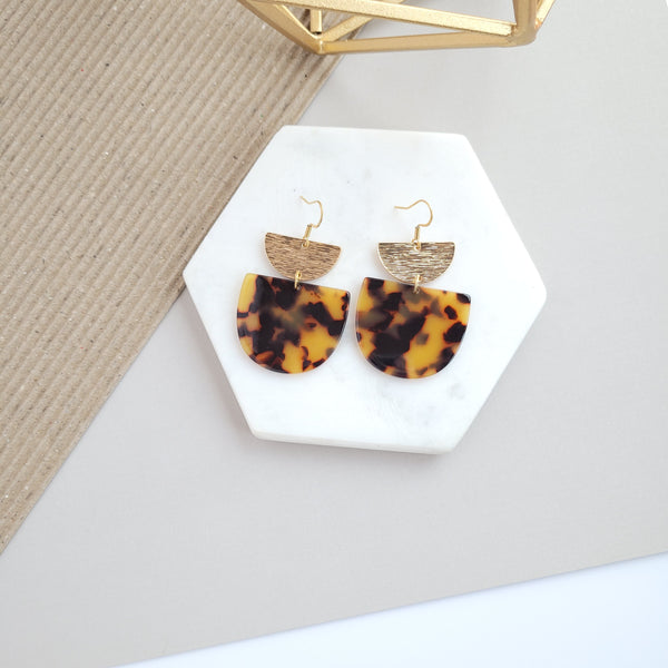 Harper Earrings - Tortoise by Spiffy & Splendid