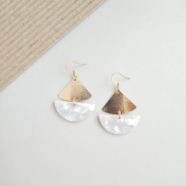 Ava Earrings - Pearl by Spiffy & Splendid