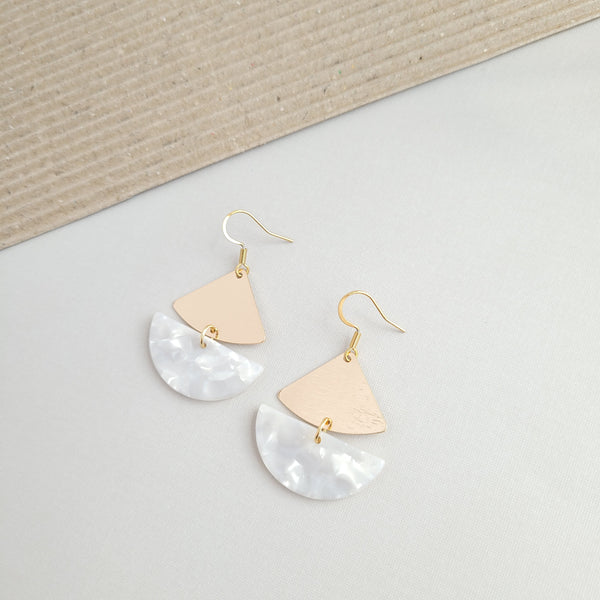 Ava Earrings - Pearl by Spiffy & Splendid