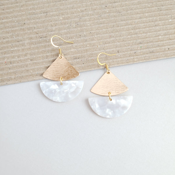 Ava Earrings - Pearl by Spiffy & Splendid