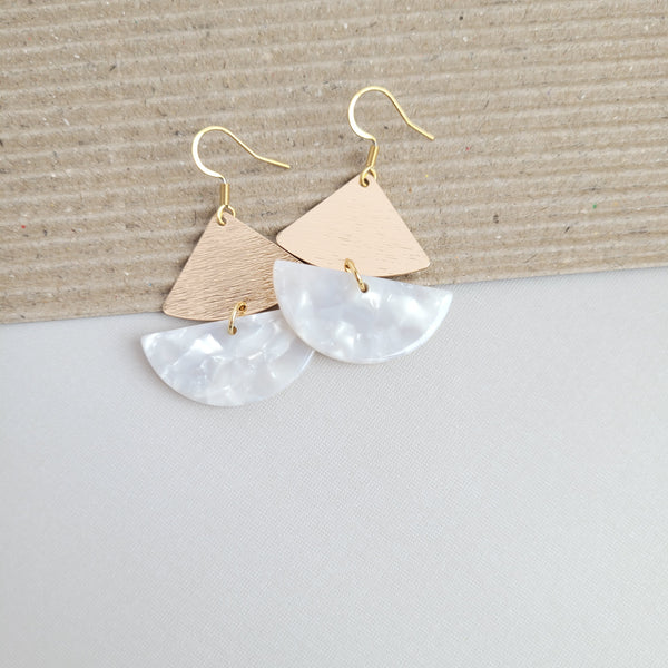 Ava Earrings - Pearl by Spiffy & Splendid