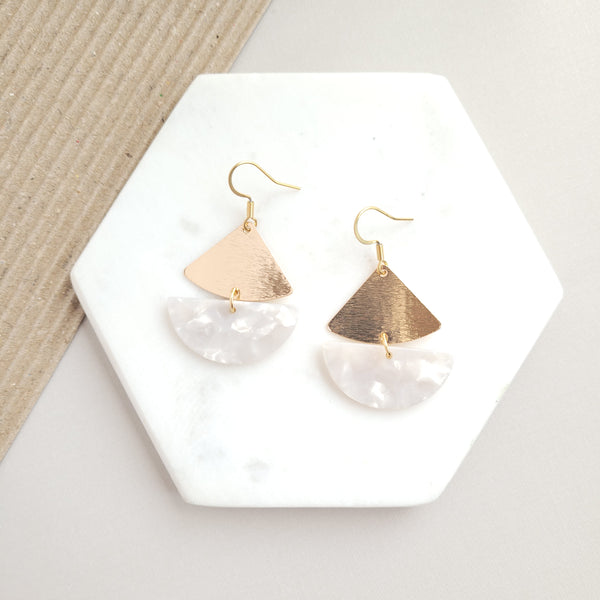 Ava Earrings - Pearl by Spiffy & Splendid