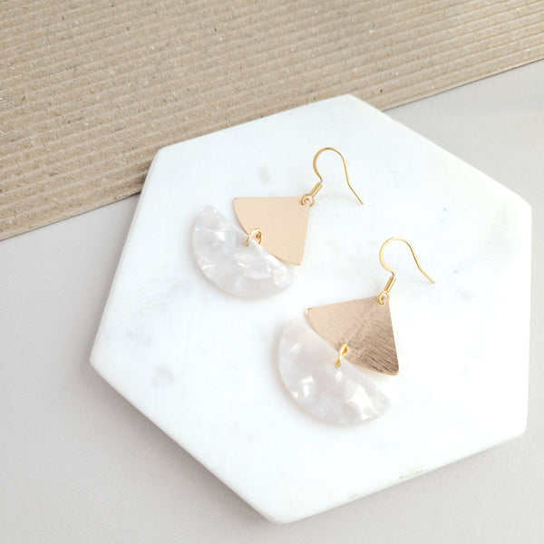 Ava Earrings - Pearl by Spiffy & Splendid