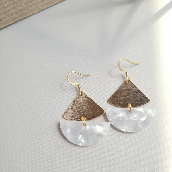 Ava Earrings - Pearl by Spiffy & Splendid