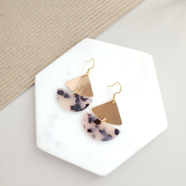 Ava Earrings - Blonde Tortoise by Spiffy & Splendid