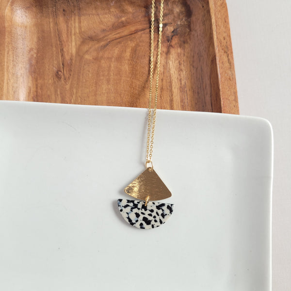 Ava Necklace - Black Dot by Spiffy & Splendid