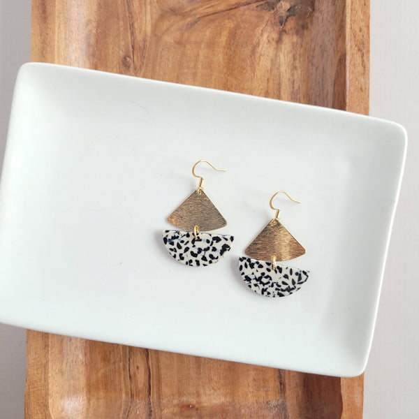 Ava Earrings - Black Dot by Spiffy & Splendid