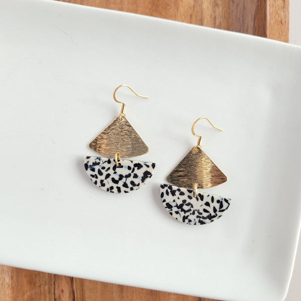 Ava Earrings - Black Dot by Spiffy & Splendid