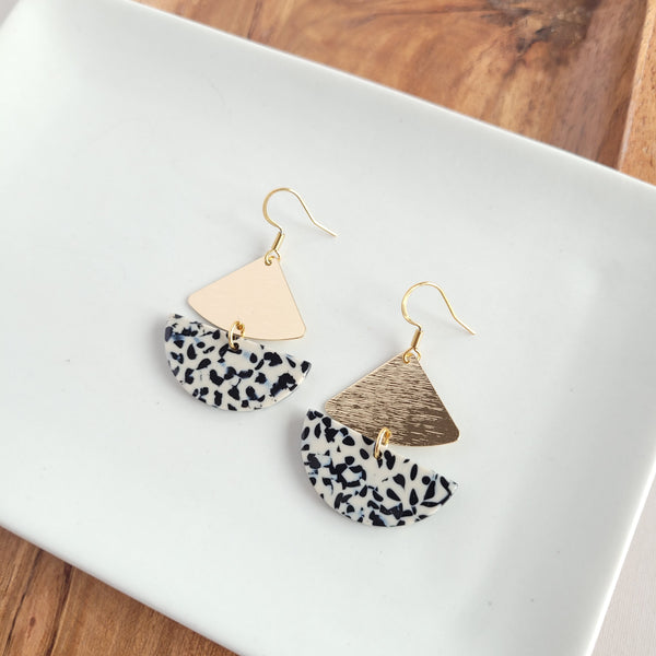 Ava Earrings - Black Dot by Spiffy & Splendid