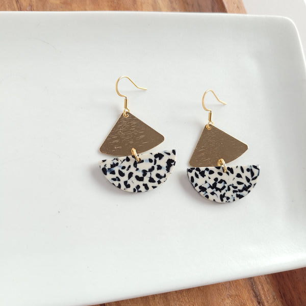 Ava Earrings - Black Dot by Spiffy & Splendid