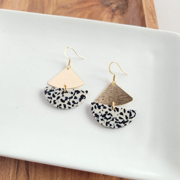 Ava Earrings - Black Dot by Spiffy & Splendid