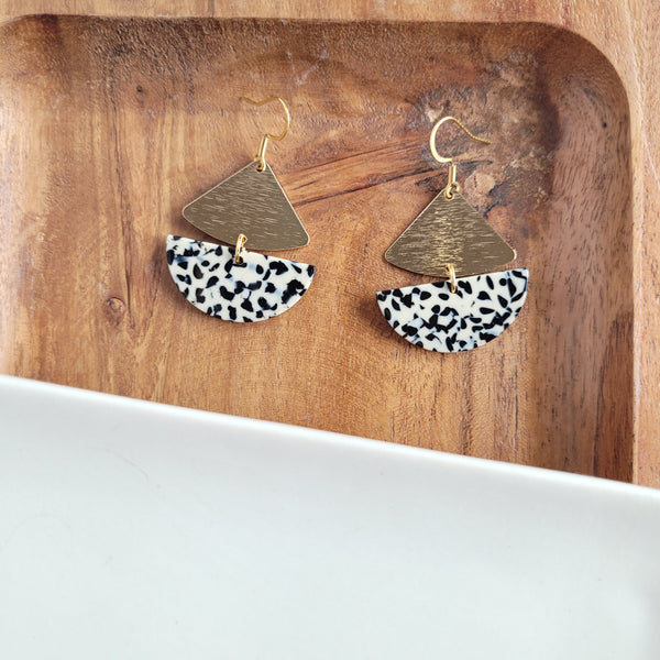 Ava Earrings - Black Dot by Spiffy & Splendid