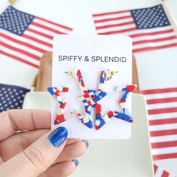 Star Hoops - Red, White & Blue by Spiffy & Splendid