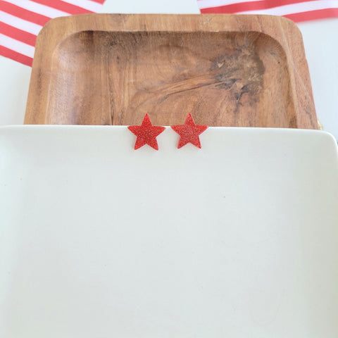 Liberty Star Studs - Red by Spiffy & Splendid