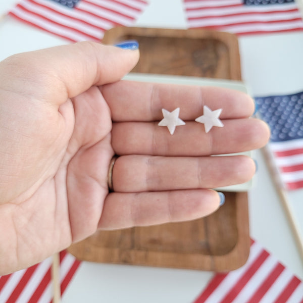 Star Studs- Pearly White by Spiffy & Splendid