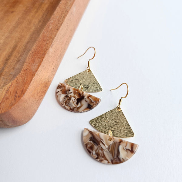 Ava Earrings - Hickory Brown by Spiffy & Splendid