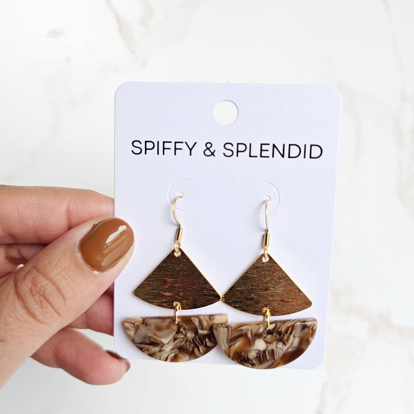 Ava Earrings - Hickory Brown by Spiffy & Splendid