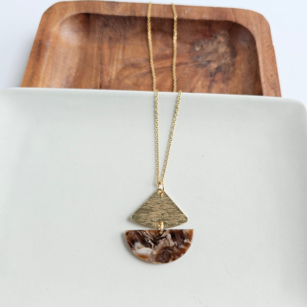 Ava Necklace - Hickory Brown by Spiffy & Splendid