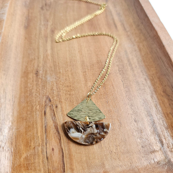 Ava Necklace - Hickory Brown by Spiffy & Splendid