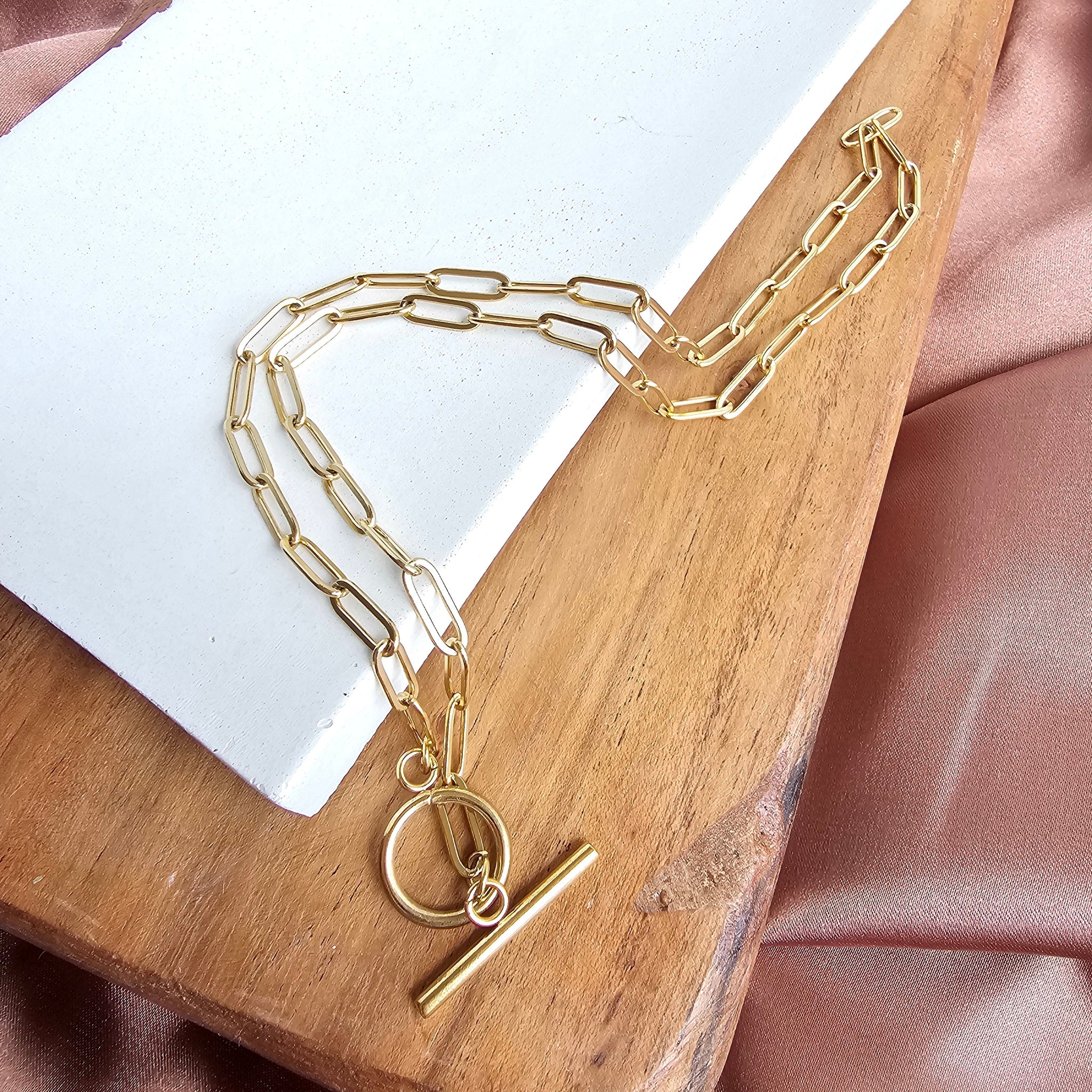 Luxe Gold Paper Clip Chain - 16" by Spiffy & Splendid