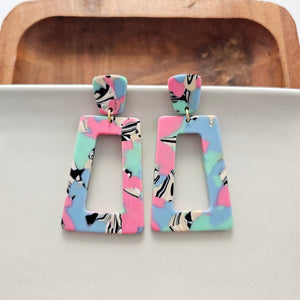 Avery Earrings - 80's Pastel by Spiffy & Splendid