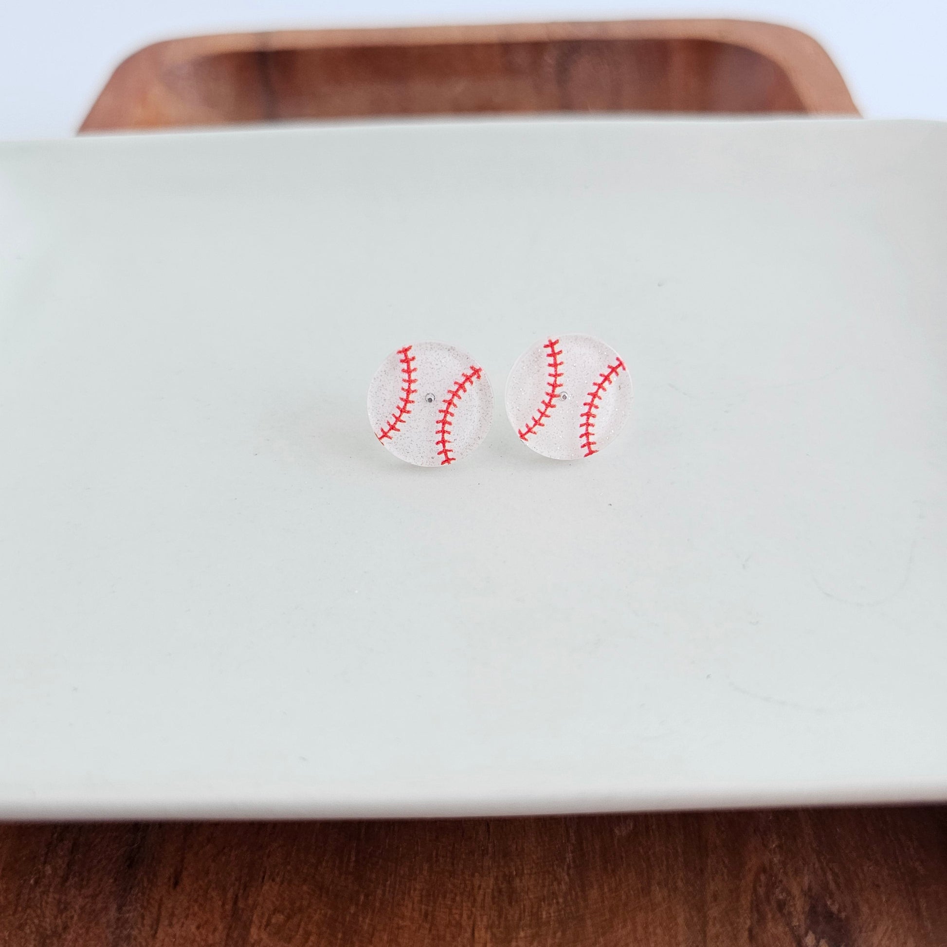 Glitter Baseball Studs by Spiffy & Splendid - The Cheeky Wink