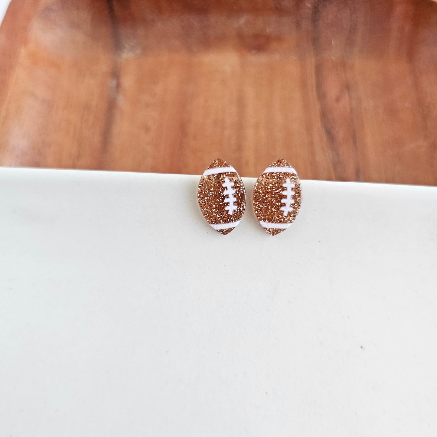Glitter Football Studs by Spiffy & Splendid - The Cheeky Wink